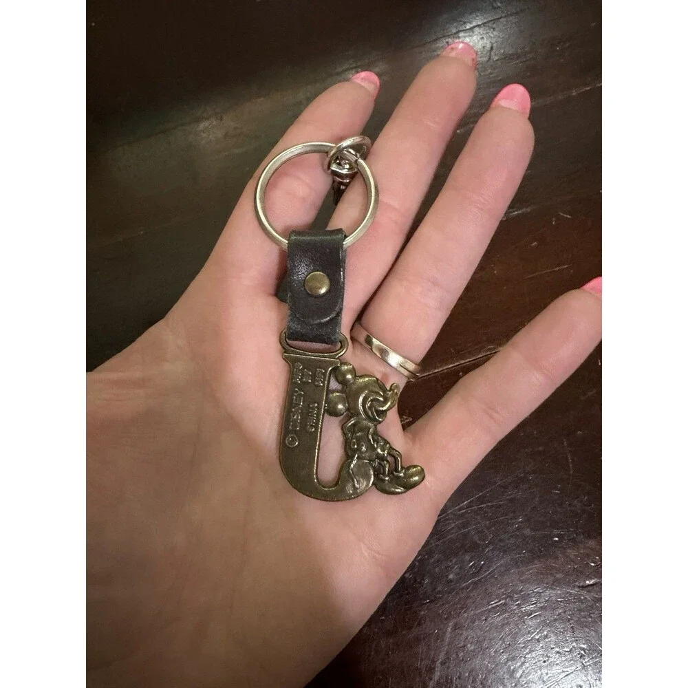 VTG Monogram Letter J DISNEY Mickey Mouse Keychain and notepad